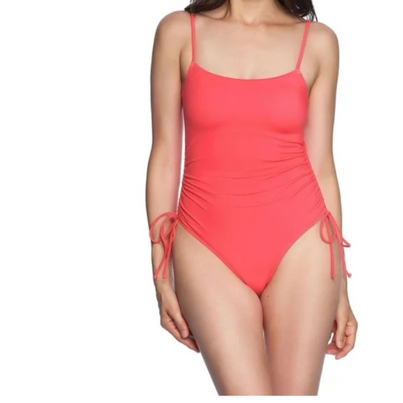 LOFT Other - LOFT Pink Women's Shirred Side Tie
One-Piece Swimsuit Plus Size XXL